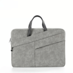 XO CB05 15" Laptop Tasche Dunkelgrau aus PU- und Schafsledermaterial