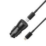 XO CC57 Intelligentes Metall-Autoladegerät mit Einzelnem C-Port PD25W + Lightning-Kabel