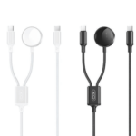 XO CX030 Typ-C zu Typ-C + Metall Apple Watch Ladegerät Geflochtenes Kabel