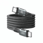 XO NB-Q267 magnetisch geflochtenes Datenkabel von Typ C auf Typ C, 60 W, 1m