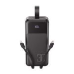 XO PR250 USB-C 20W / USB-A 22,5W Digital Display Schnelllade-Powerbank mit 30000mAh und integriertem TYP-C & Lightning-Kabel